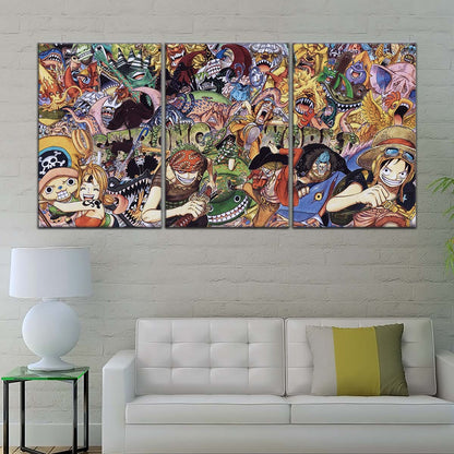 One Piece Wall Art - OP5072 - One Piece Strong World - Monkey D. Luffy - Franky - Sanji - Usopp - Nico Robin - Roronoa Zoro - Brook - Nami - Tony Tony Chopper - One Piece Poster - One Piece Canvas