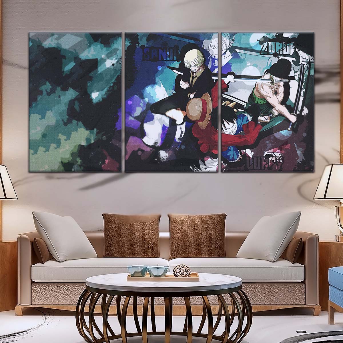 One Piece Wall Art - OP5074 - Monkey D. Luffy - Roronoa Zoro - Sanji - One Piece Poster - One Piece Canvas