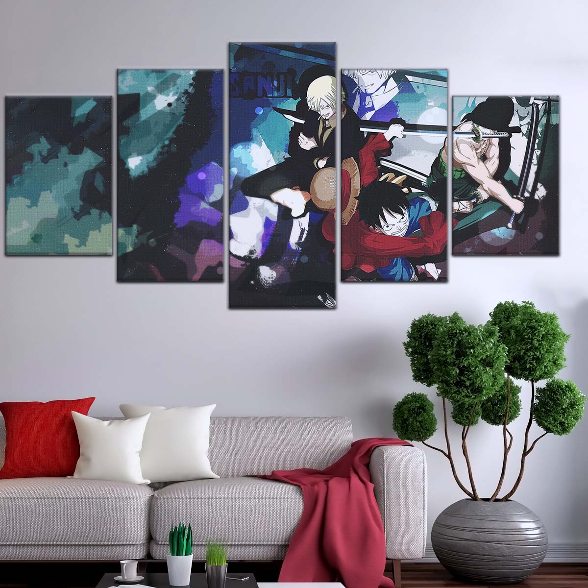 One Piece Wall Art - OP5074 - Monkey D. Luffy - Roronoa Zoro - Sanji - One Piece Poster - One Piece Canvas