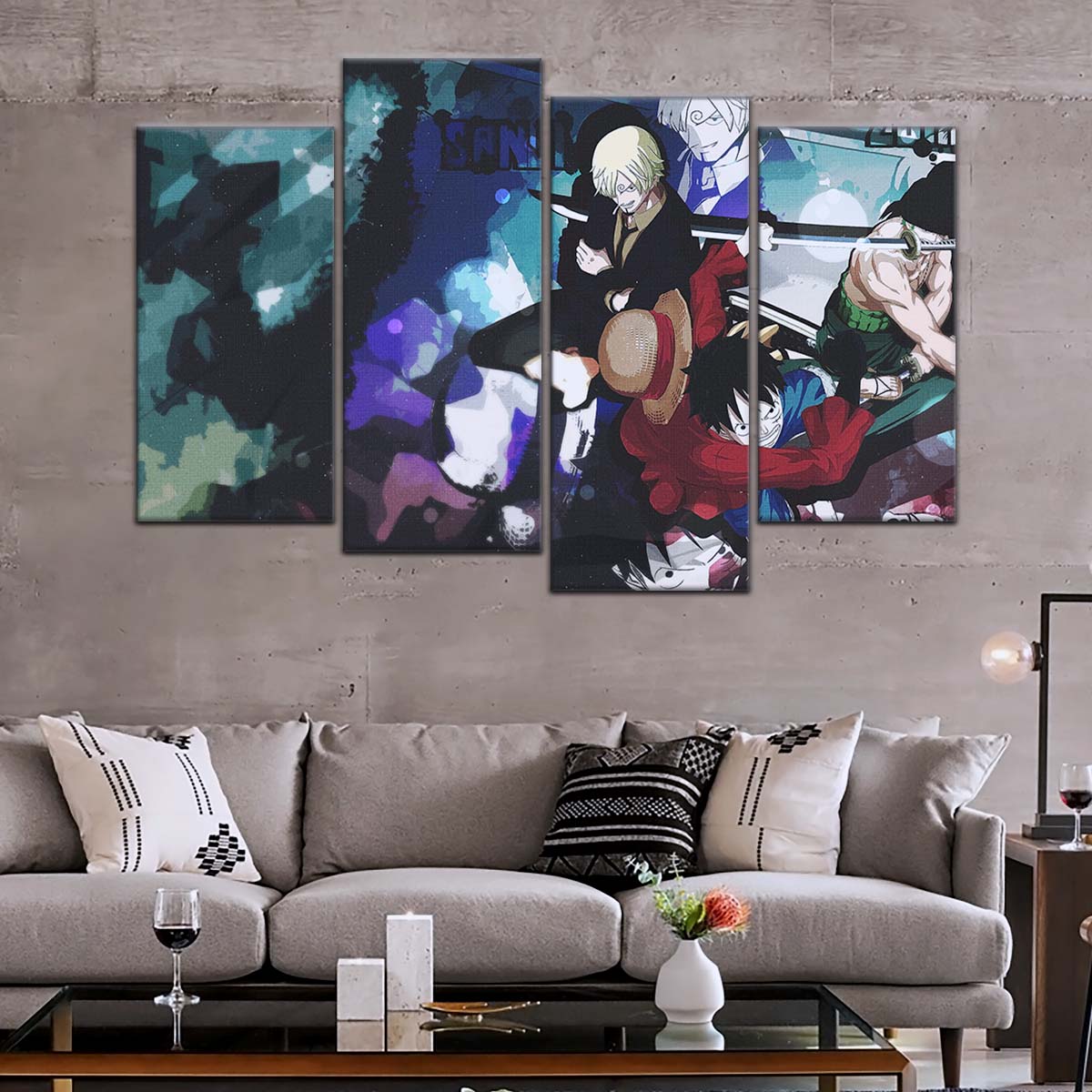 One Piece Wall Art - OP5074 - Monkey D. Luffy - Roronoa Zoro - Sanji - One Piece Poster - One Piece Canvas