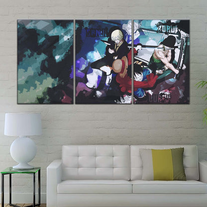 One Piece Wall Art - OP5074 - Monkey D. Luffy - Roronoa Zoro - Sanji - One Piece Poster - One Piece Canvas