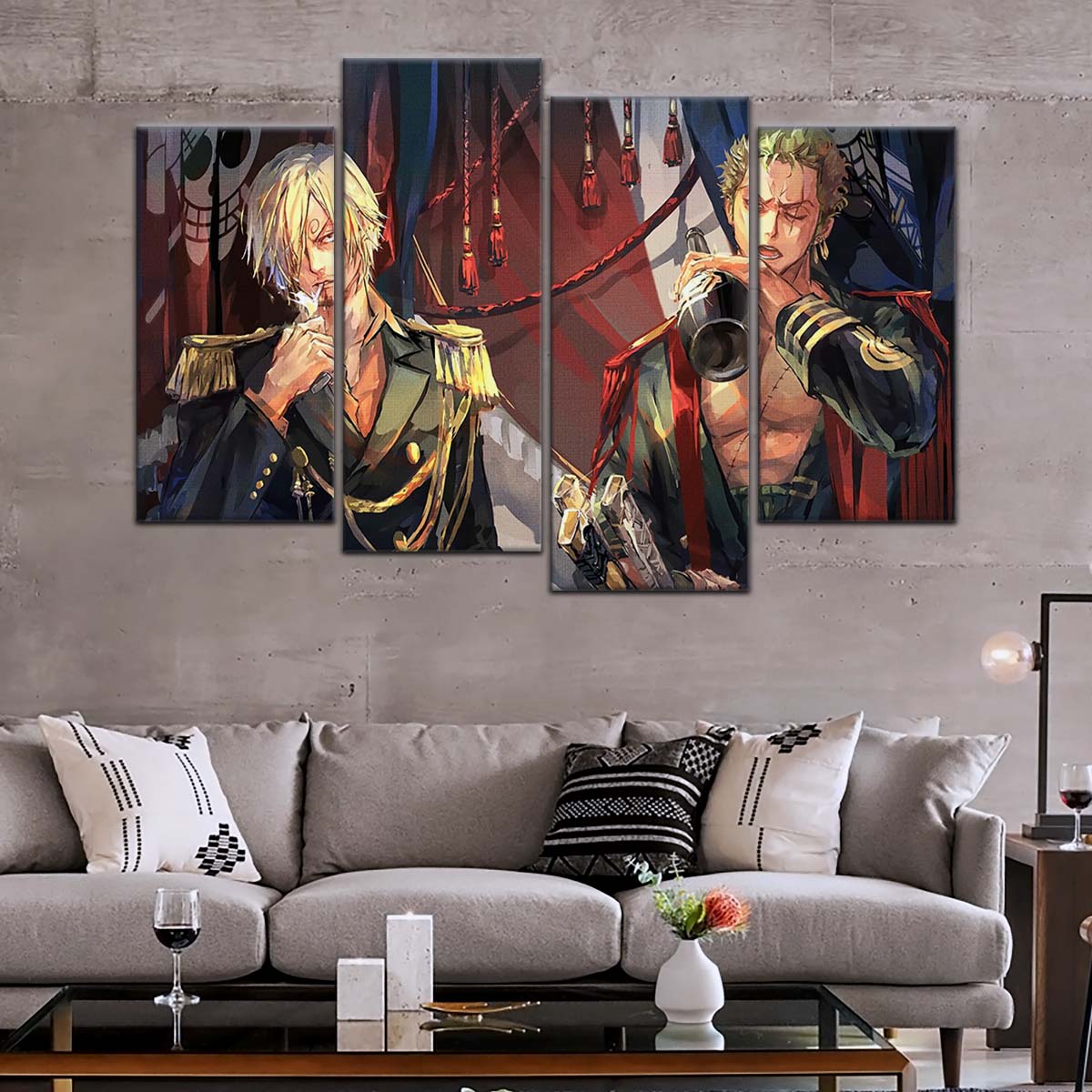 One Piece Wall Art - OP5078 - Roronoa Zoro - Sanji - One Piece Poster - One Piece Canvas