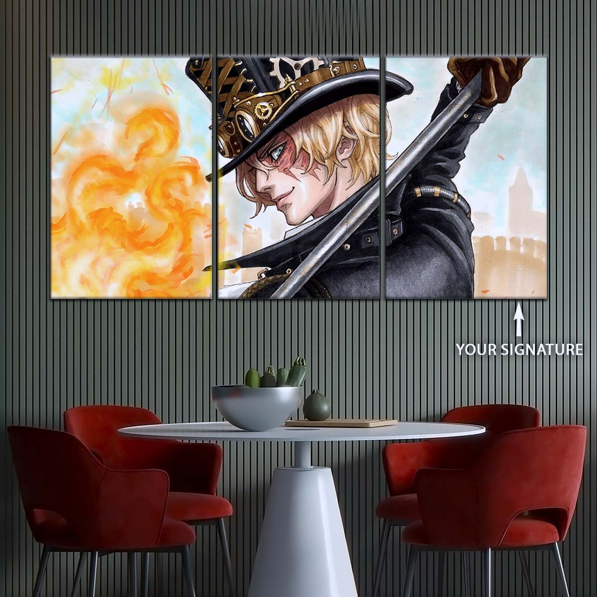 One Piece Wall Art - OP5083 - Sabo Blaze - One Piece Poster - One Piece Canvas