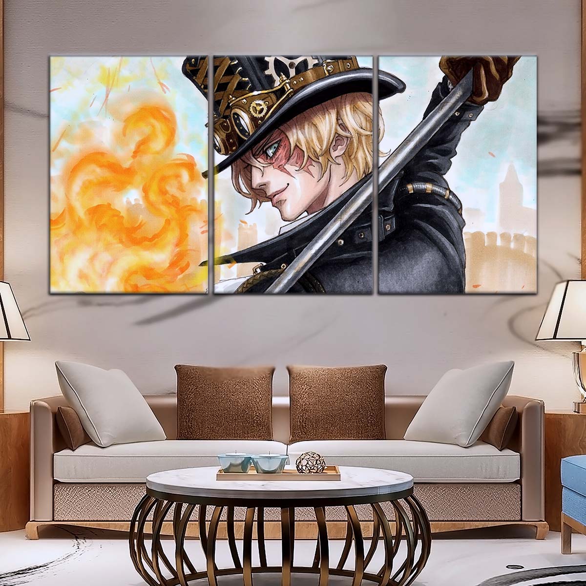One Piece Wall Art - OP5083 - Sabo Blaze - One Piece Poster - One Piece Canvas