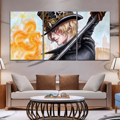 One Piece Wall Art - OP5083 - Sabo Blaze - One Piece Poster - One Piece Canvas
