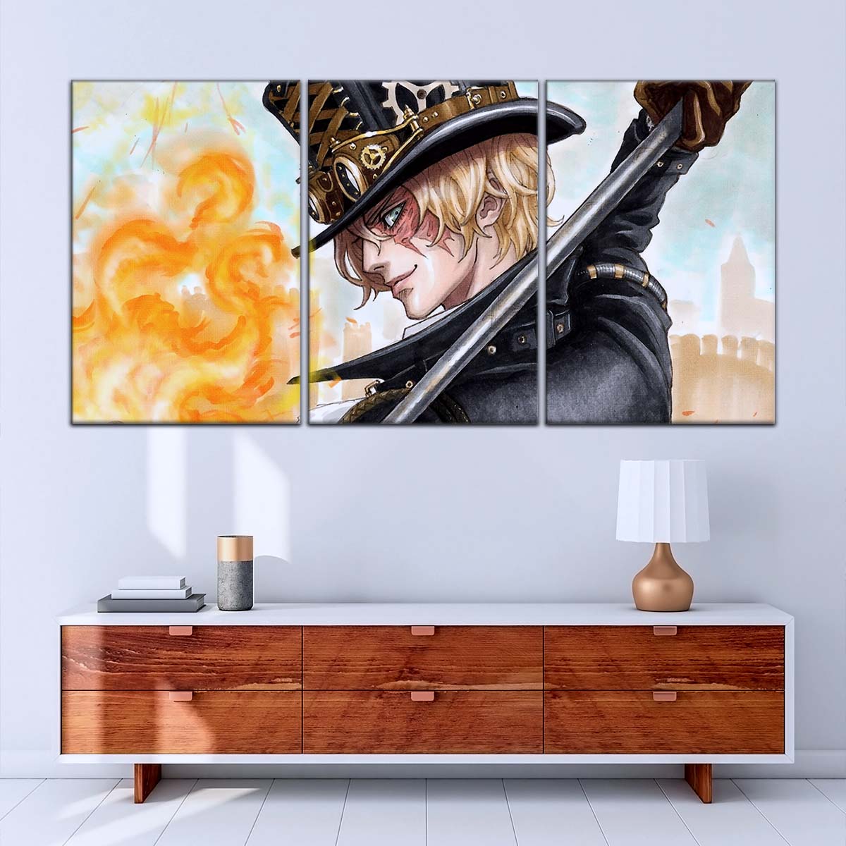 One Piece Wall Art - OP5083 - Sabo Blaze - One Piece Poster - One Piece Canvas