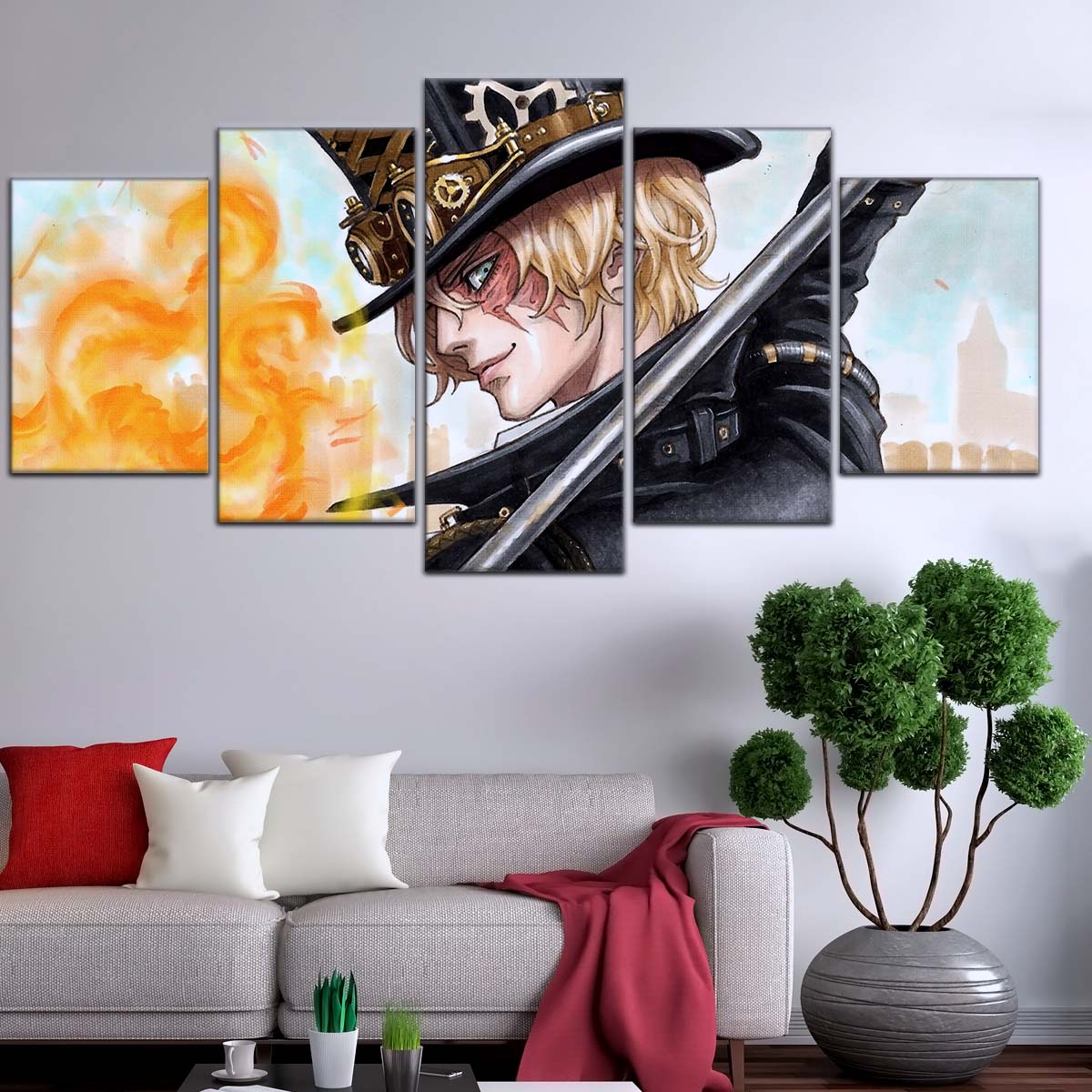 One Piece Wall Art - OP5083 - Sabo Blaze - One Piece Poster - One Piece Canvas