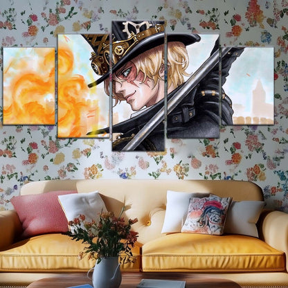 One Piece Wall Art - OP5083 - Sabo Blaze - One Piece Poster - One Piece Canvas
