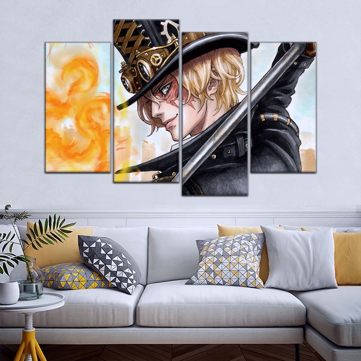One Piece Wall Art - OP5083 - Sabo Blaze - One Piece Poster - One Piece Canvas