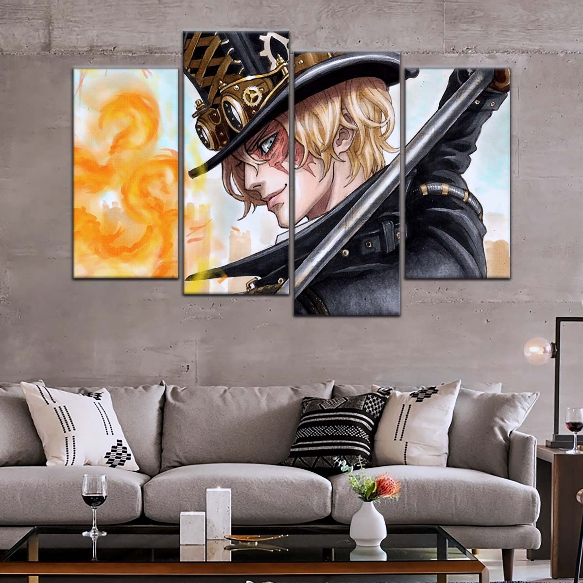 One Piece Wall Art - OP5083 - Sabo Blaze - One Piece Poster - One Piece Canvas
