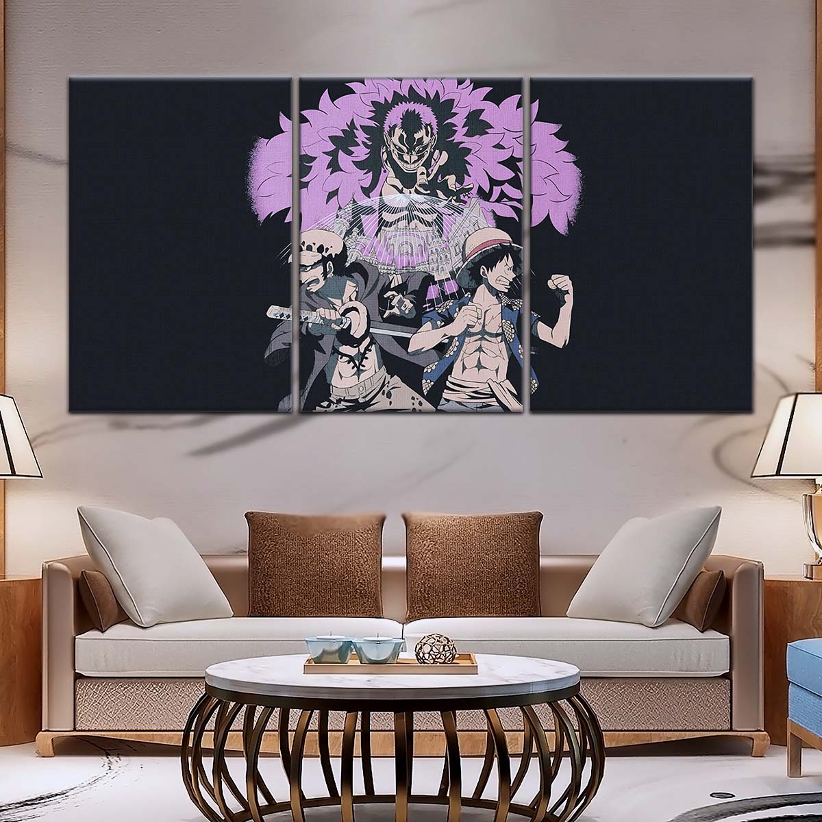 One Piece Wall Art - OP5097 - Monkey D. Luffy - Trafalgar Law - Donquixote Doflamingo - One Piece Poster - One Piece Canvas