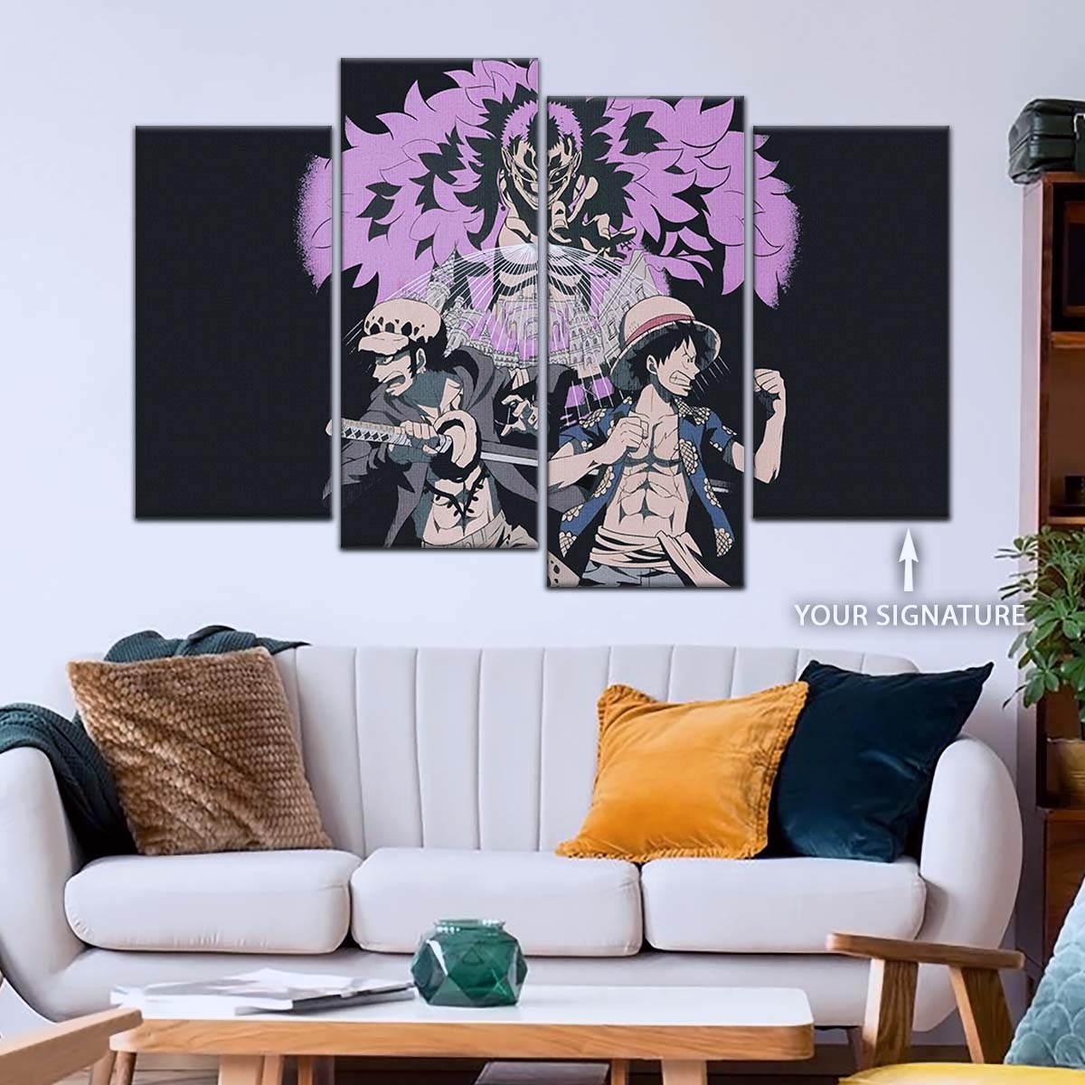 One Piece Wall Art - OP5097 - Monkey D. Luffy - Trafalgar Law - Donquixote Doflamingo - One Piece Poster - One Piece Canvas