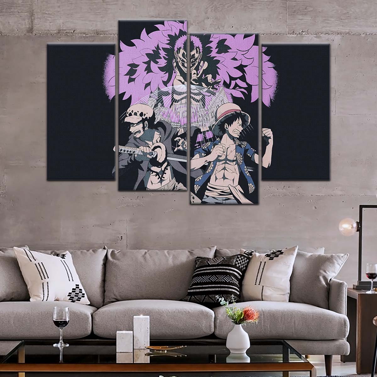 One Piece Wall Art - OP5097 - Monkey D. Luffy - Trafalgar Law - Donquixote Doflamingo - One Piece Poster - One Piece Canvas