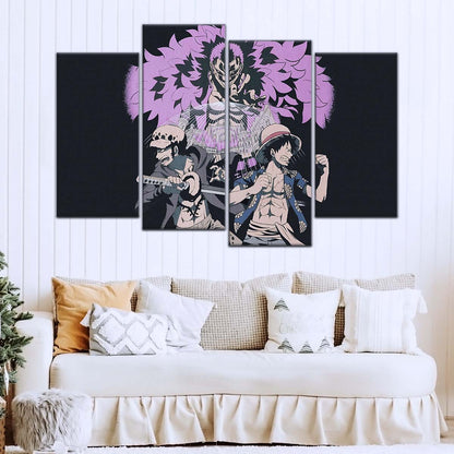 One Piece Wall Art - OP5097 - Monkey D. Luffy - Trafalgar Law - Donquixote Doflamingo - One Piece Poster - One Piece Canvas