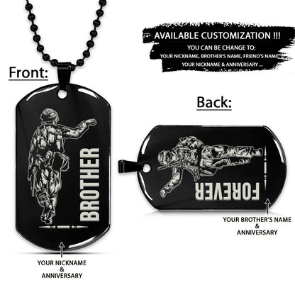Soldier Dog Tag - Brother Forever - Army - Navy - Marines - Air Force - Soldier Necklace - Engrave Dog Tag