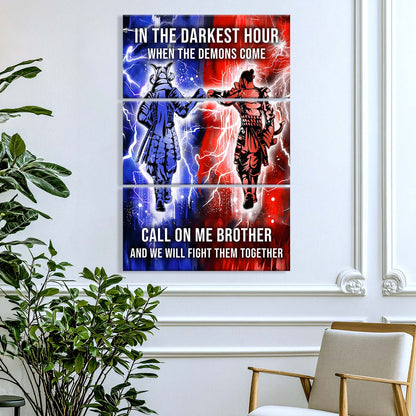 Samurai - 3 Piece Wall Art - SA099 - Call On me Brother - Bushido - Katana - Ronin - Miyamoto Musashi - Samurai Canvas