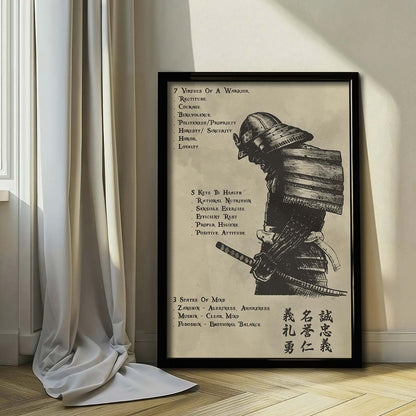 Samurai Wall Art - Samurai Poster - Samurai Canvas - 7 5 3 CODE - SA021 - Vertical Poster - Vertical Canvas