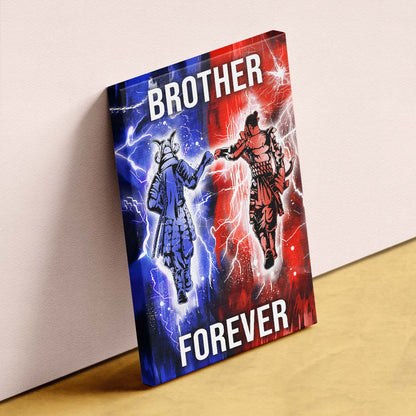 Samurai Wall Art - Samurai Poster - Samurai Canvas - Brother Forever - Bushido - Katana - Ronin - Miyamoto Musashi - SA100 - Vertical Poster - Vertical Canvas