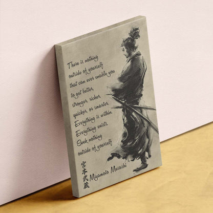 Samurai Wall Art - Samurai Poster - Samurai Canvas - Outside Of Yourself - SA054 - Vertical Poster - Vertical Canvas