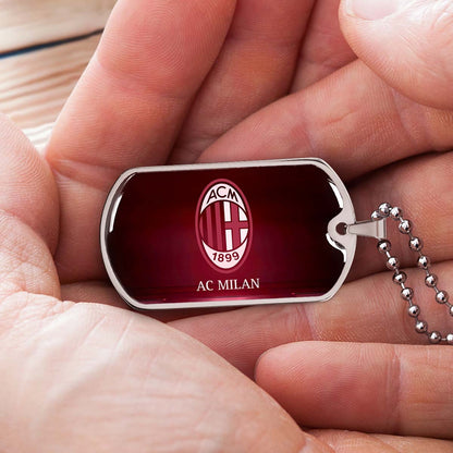 Soccer - SCD001 - AC Milan - Soccer Dog Tag - Military Ball Chain - Luxury Dog Tag
