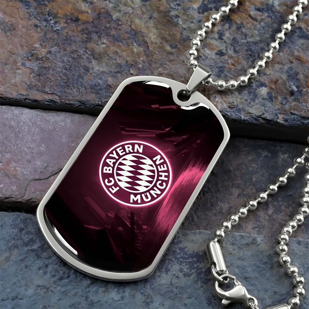 Soccer - SCD002 - FC Bayern Munich - Soccer Dog Tag - Military Ball Chain - Luxury Dog Tag