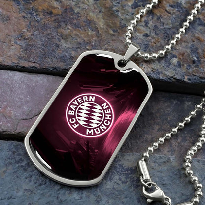 Soccer - SCD002 - FC Bayern Munich - Soccer Dog Tag - Military Ball Chain - Luxury Dog Tag