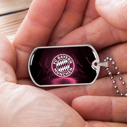 Soccer - SCD002 - FC Bayern Munich - Soccer Dog Tag - Military Ball Chain - Luxury Dog Tag