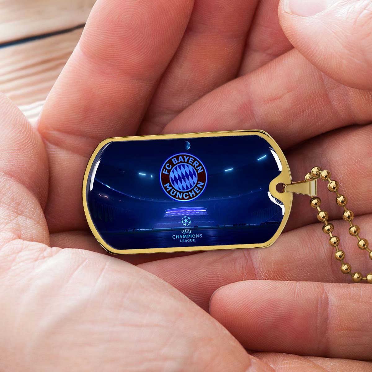 Soccer - SCD003 - FC Bayern Munich - UEFA Champions League - Soccer Dog Tag - Military Ball Chain - Luxury Dog Tag