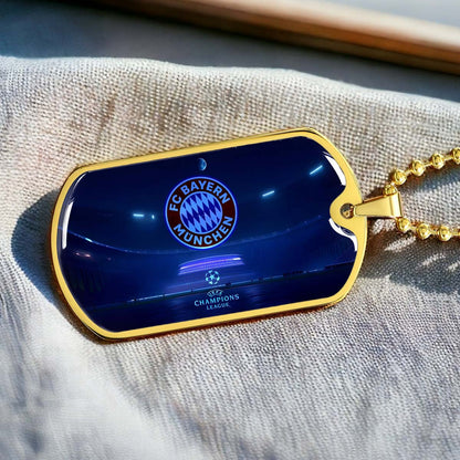 Soccer - SCD003 - FC Bayern Munich - UEFA Champions League - Soccer Dog Tag - Military Ball Chain - Luxury Dog Tag