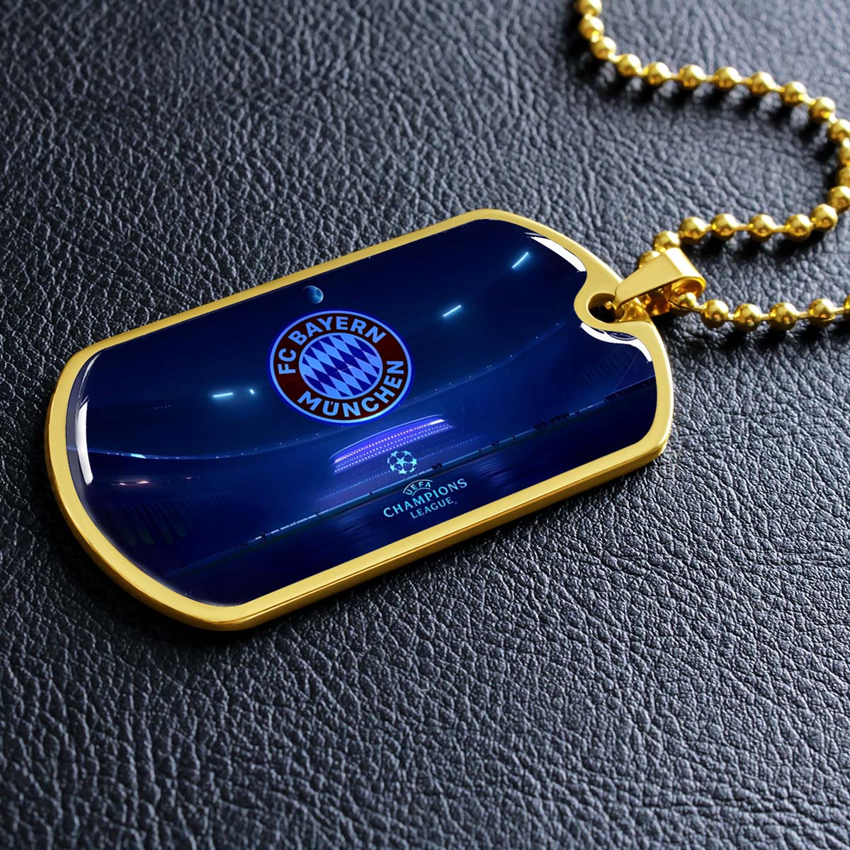 Soccer - SCD003 - FC Bayern Munich - UEFA Champions League - Soccer Dog Tag - Military Ball Chain - Luxury Dog Tag
