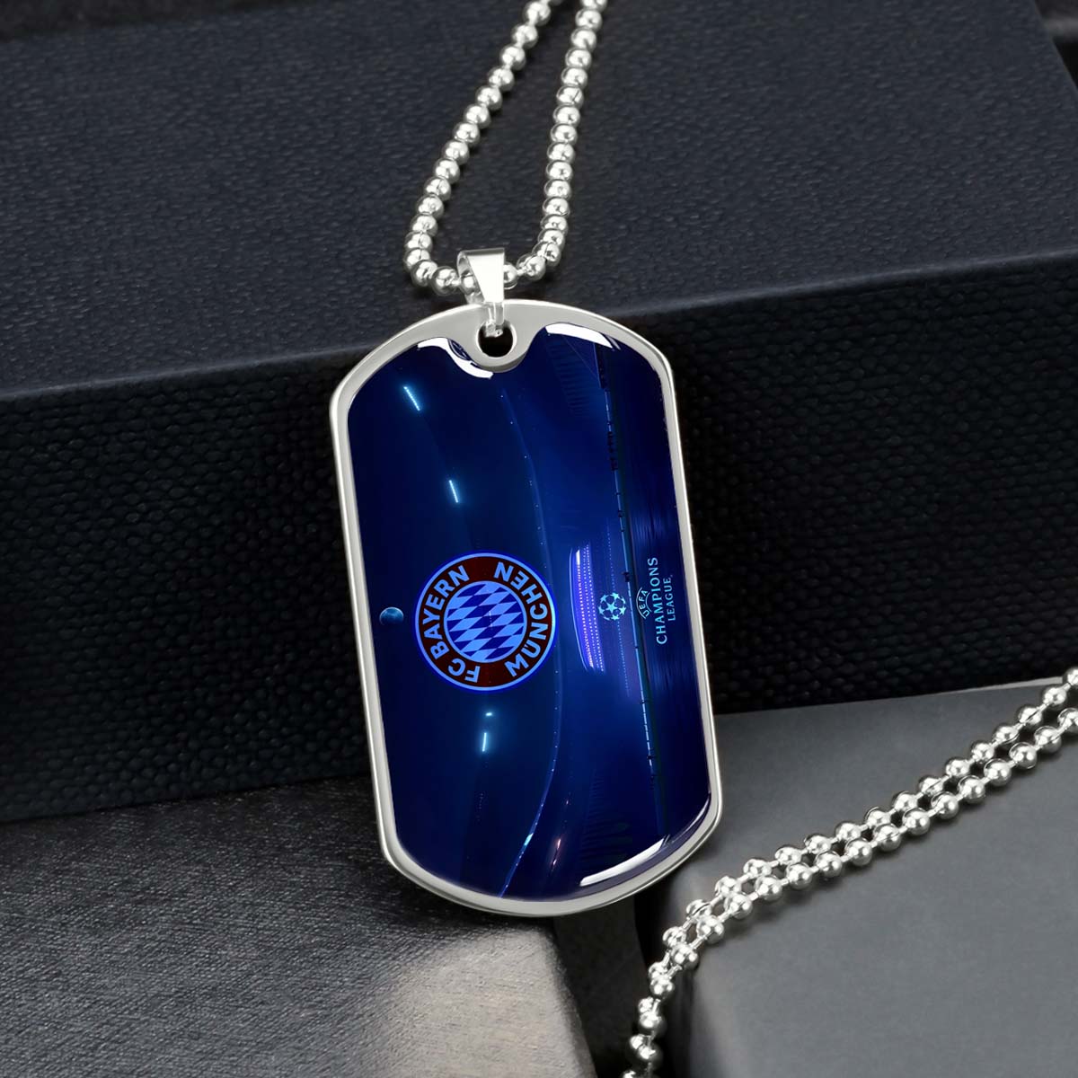Soccer - SCD003 - FC Bayern Munich - UEFA Champions League - Soccer Dog Tag - Military Ball Chain - Luxury Dog Tag