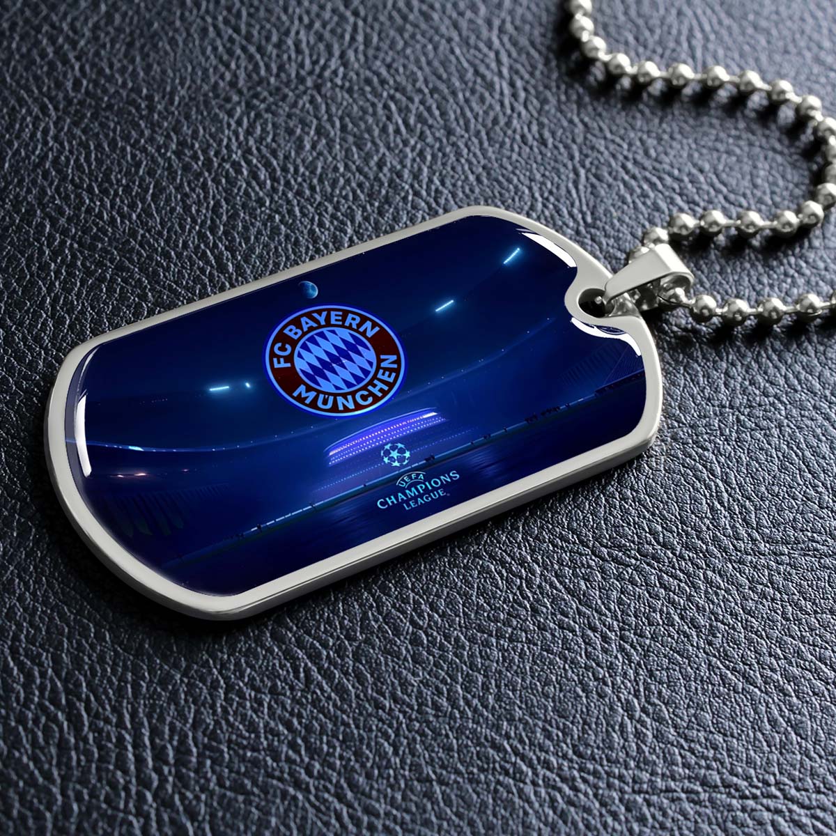 Soccer - SCD003 - FC Bayern Munich - UEFA Champions League - Soccer Dog Tag - Military Ball Chain - Luxury Dog Tag