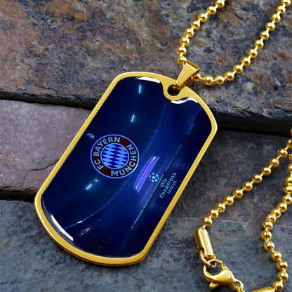 Soccer - SCD003 - FC Bayern Munich - UEFA Champions League - Soccer Dog Tag - Military Ball Chain - Luxury Dog Tag