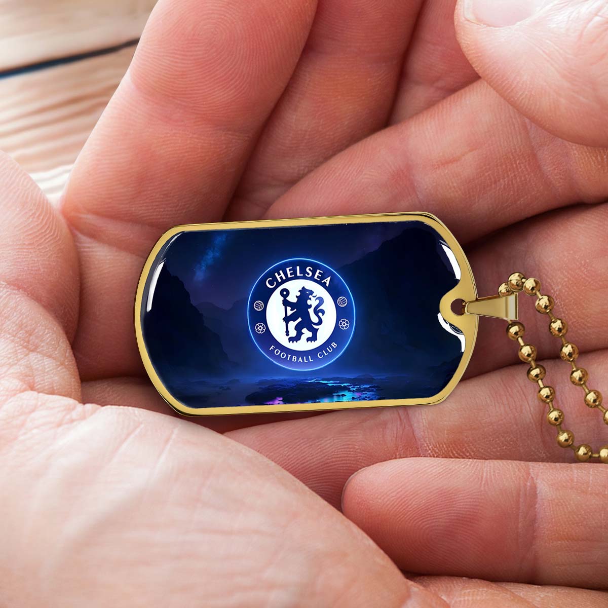 Soccer - SCD004 - Chelsea FC - Football Club - Soccer Dog Tag - Military Ball Chain - Luxury Dog Tag