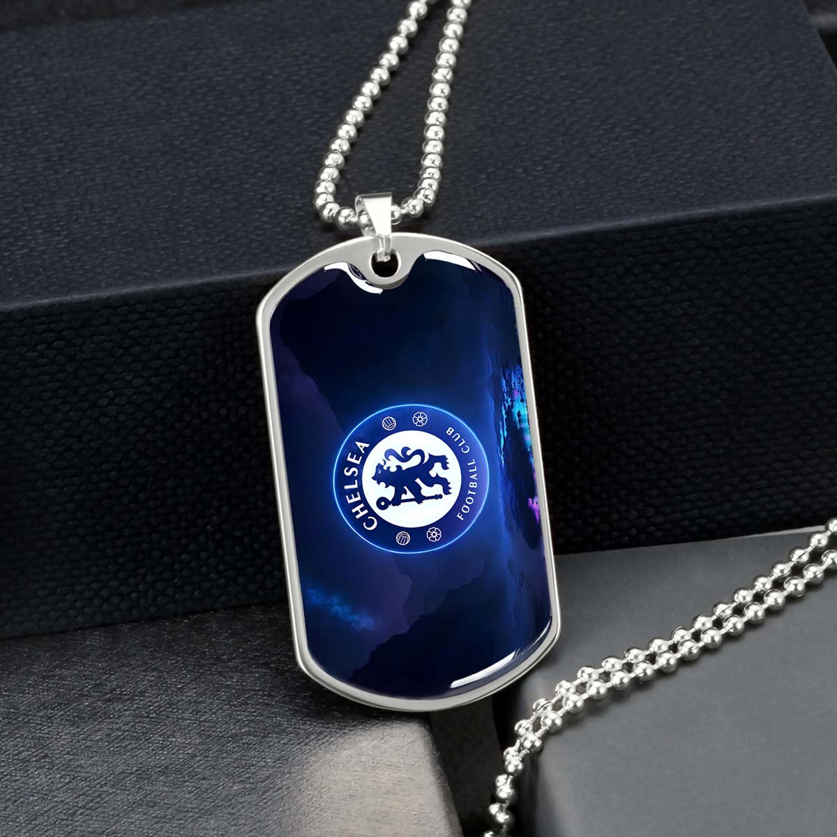 Soccer - SCD004 - Chelsea FC - Football Club - Soccer Dog Tag - Military Ball Chain - Luxury Dog Tag