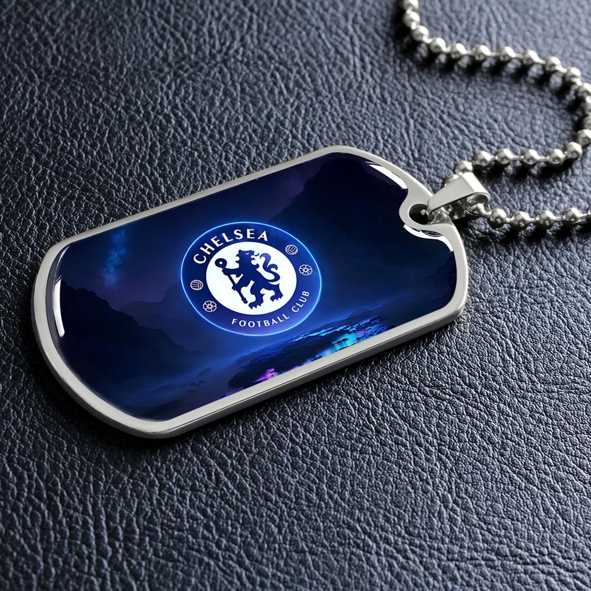 Soccer - SCD004 - Chelsea FC - Football Club - Soccer Dog Tag - Military Ball Chain - Luxury Dog Tag