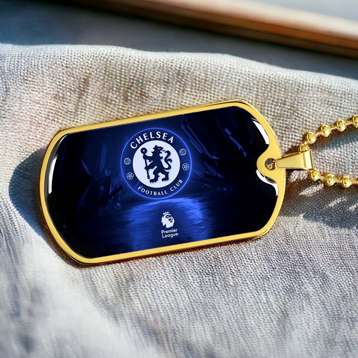 Soccer - SCD005 - Chelsea FC - Football Club - Soccer Dog Tag - Military Ball Chain - Luxury Dog Tag