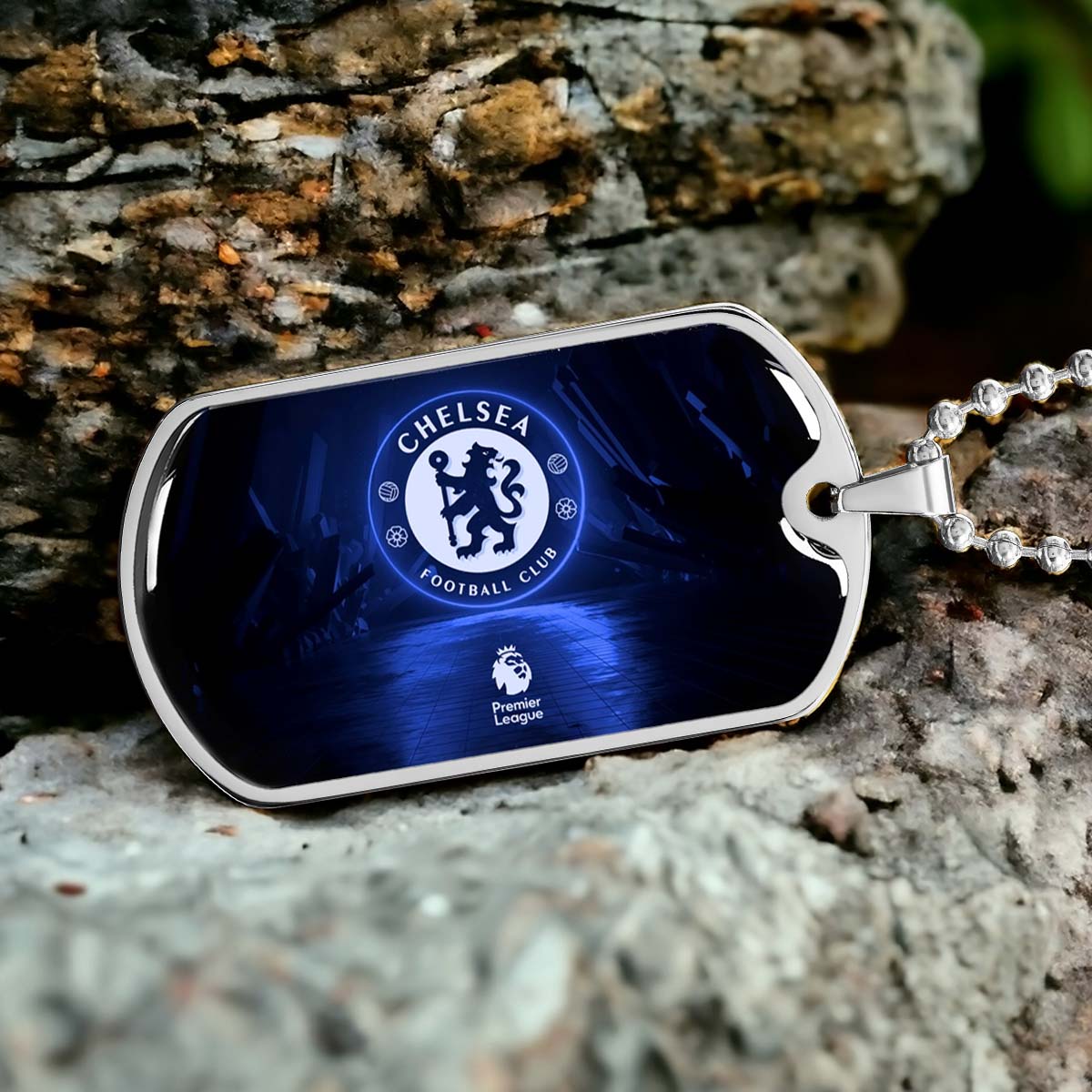 Soccer - SCD005 - Chelsea FC - Football Club - Soccer Dog Tag - Military Ball Chain - Luxury Dog Tag