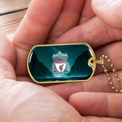Soccer - SCD006 - You Never Walk Alone - Liverpool FC - Football Club - Soccer Dog Tag - Military Ball Chain - Luxury Dog Tag
