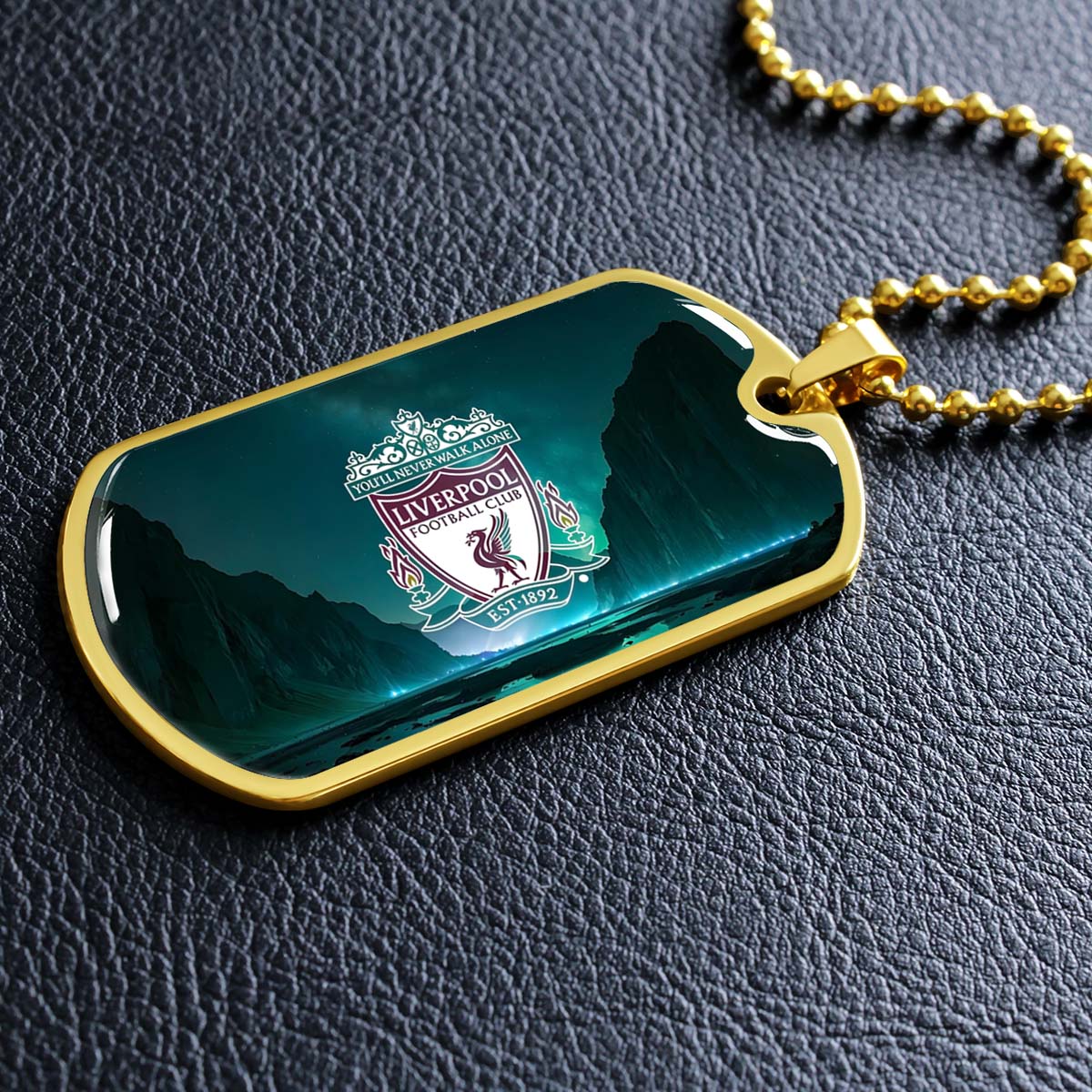 Soccer - SCD006 - You Never Walk Alone - Liverpool FC - Football Club - Soccer Dog Tag - Military Ball Chain - Luxury Dog Tag