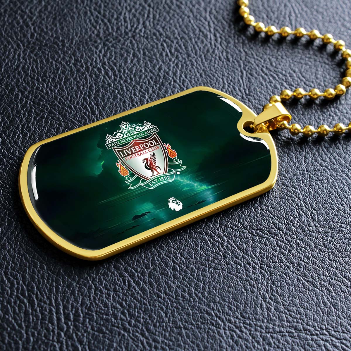 Soccer - SCD008 - You Never Walk Alone - Liverpool FC - Football Club - Soccer Dog Tag - Military Ball Chain - Luxury Dog Tag