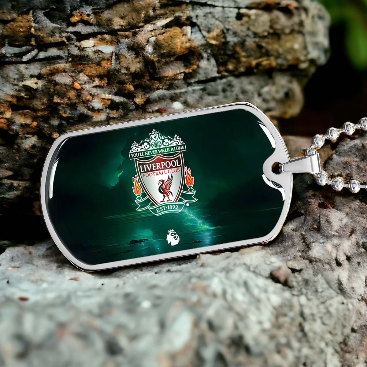 Soccer - SCD008 - You Never Walk Alone - Liverpool FC - Football Club - Soccer Dog Tag - Military Ball Chain - Luxury Dog Tag