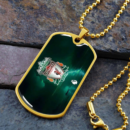 Soccer - SCD008 - You Never Walk Alone - Liverpool FC - Football Club - Soccer Dog Tag - Military Ball Chain - Luxury Dog Tag