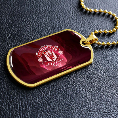 Soccer - SCD011 - Manchester United - Soccer Dog Tag - Military Ball Chain - Luxury Dog Tag