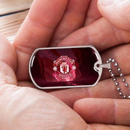 Soccer - SCD011 - Manchester United - Soccer Dog Tag - Military Ball Chain - Luxury Dog Tag