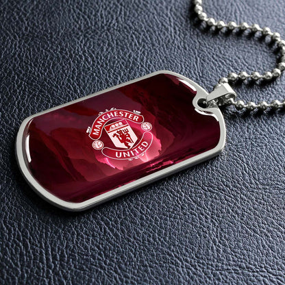 Soccer - SCD011 - Manchester United - Soccer Dog Tag - Military Ball Chain - Luxury Dog Tag