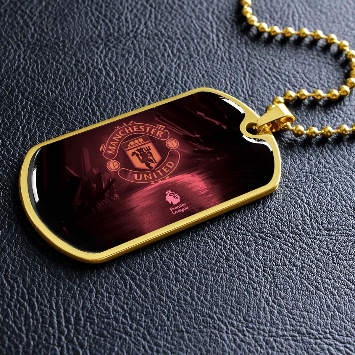 Soccer - SCD012 - Manchester United - Soccer Dog Tag - Military Ball Chain - Luxury Dog Tag