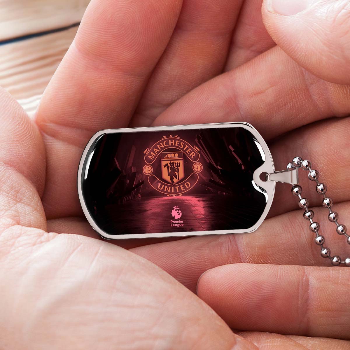 Soccer - SCD012 - Manchester United - Soccer Dog Tag - Military Ball Chain - Luxury Dog Tag