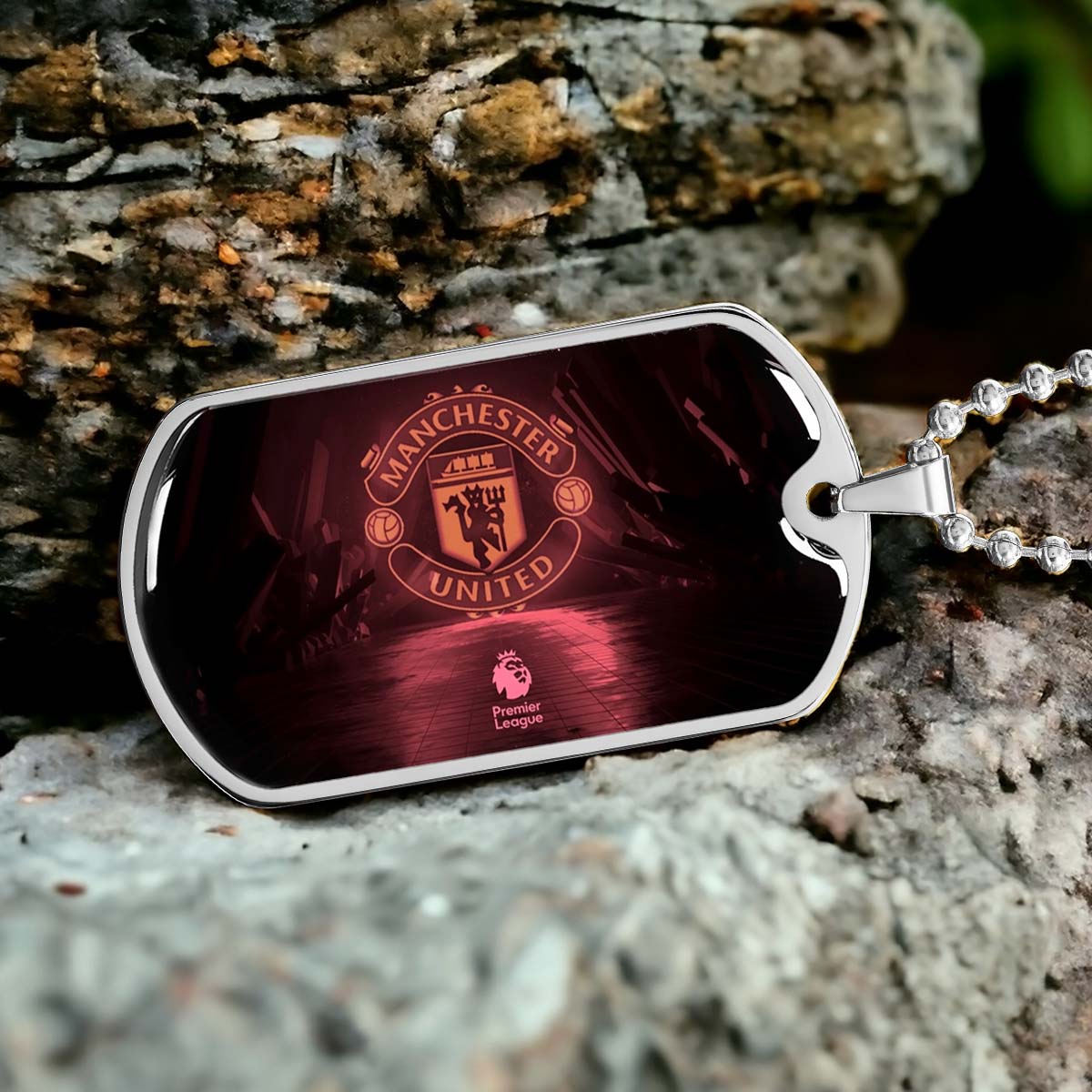 Soccer - SCD012 - Manchester United - Soccer Dog Tag - Military Ball Chain - Luxury Dog Tag