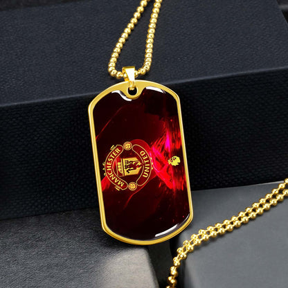Soccer - SCD013 - Manchester United - Soccer Dog Tag - Military Ball Chain - Luxury Dog Tag